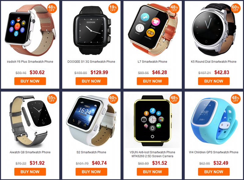 Smartwatchowe szalestwo w GearBest