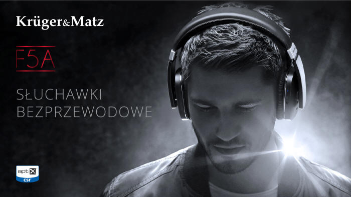 Kruger&Matz F5A – bezprzewodowe słuchawki z redukcjią szumów