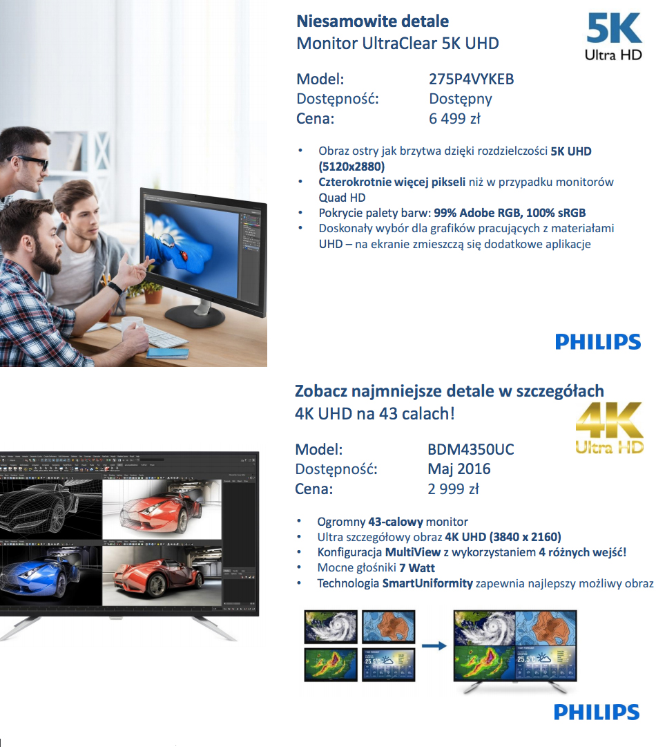 Premierowe produkty Philips i AOC