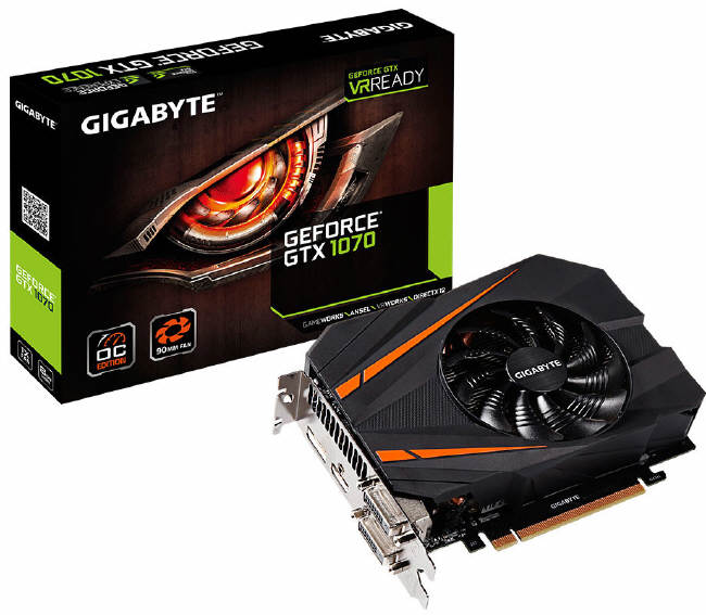 GIGABYTE GeForce GTX 1070 w formacie ITX