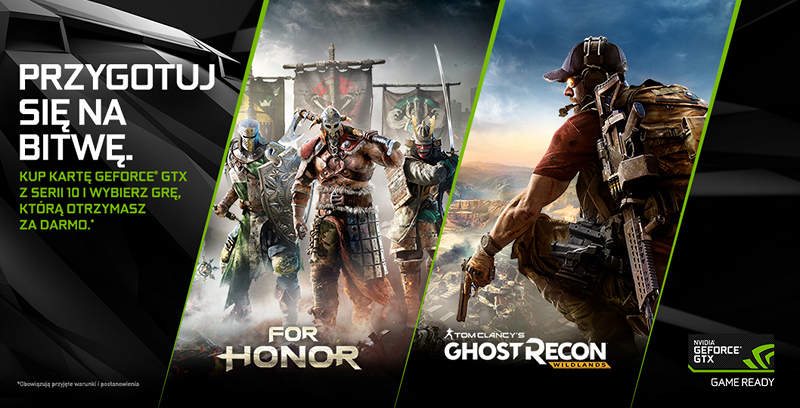 For Honor i Ghost Recon Wildlands za darmo z kartami NVIDIA