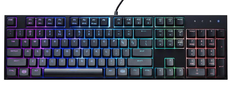 Cooler Master MasterKeys Lite L na przecznikach hybrydowych