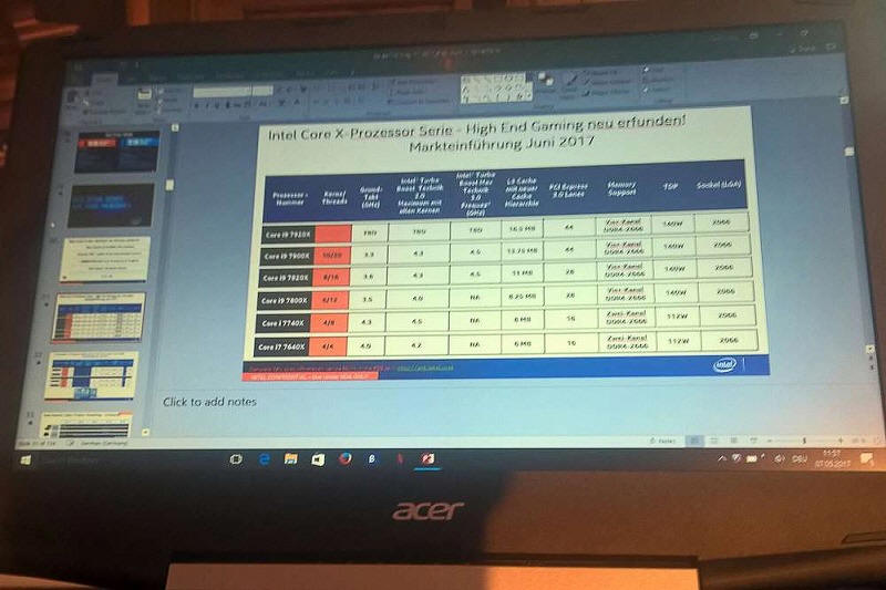 Nowe Intel Core i7 oraz i9 Kaby Lake-X