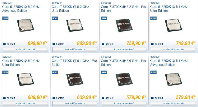 Core i7 8700K Silver Ultra Edition