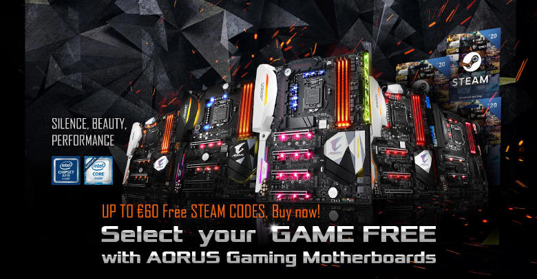 Kup pyt GIGABYTE AORUS i zgarnij voucher STEAM