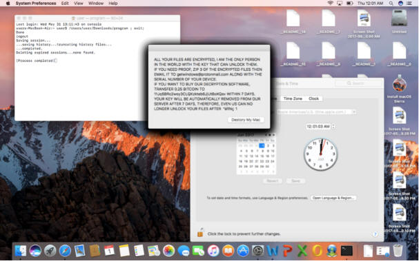 MacRansom - Ransomware atakuje system Apple