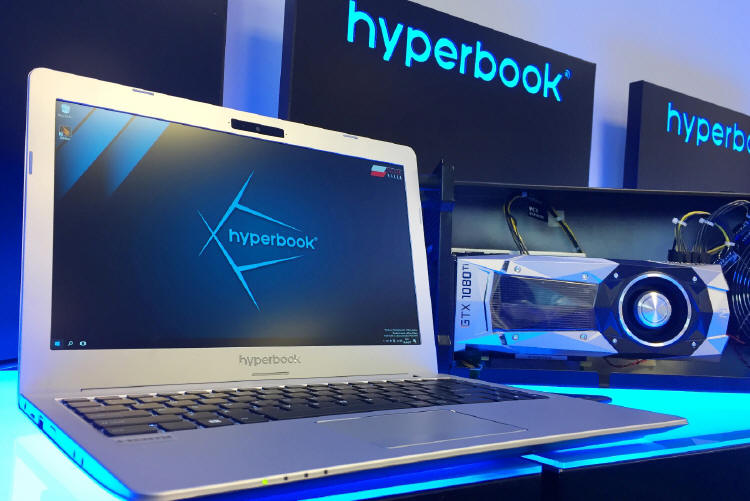 Hyperbook N13 z zewntrzn kart NVIDIA GTX1080Ti
