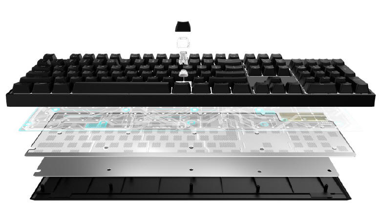 Cooler Master MasterKeys Lite L na przecznikach hybrydowych