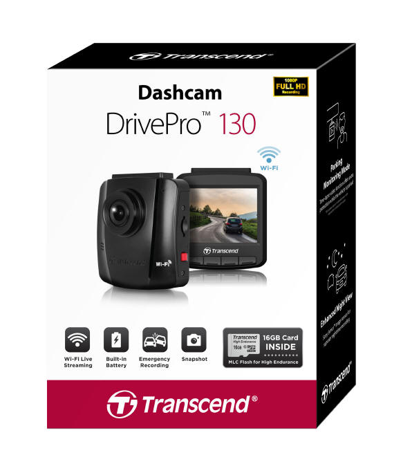 TRANSCEND DrivePro 130 - Wi-Fi oraz Matryca Sony Exmor