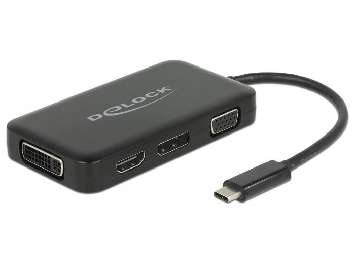 Delock 63929 - adapter o czterech różnych wyjściach wideo