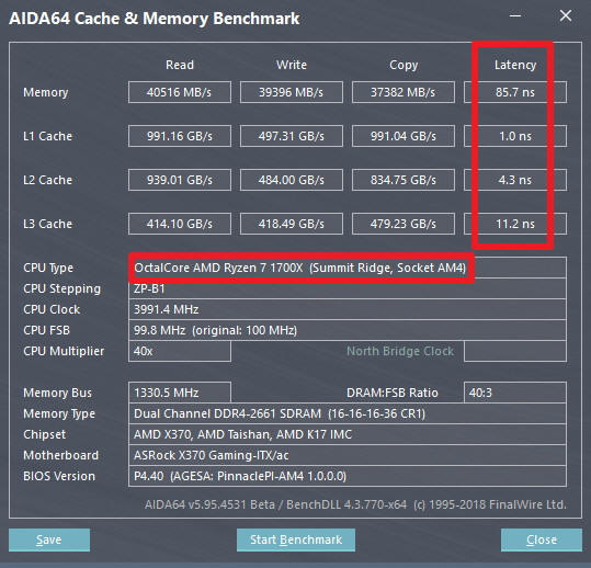 Ryzen 7 2700X w Benchmarku