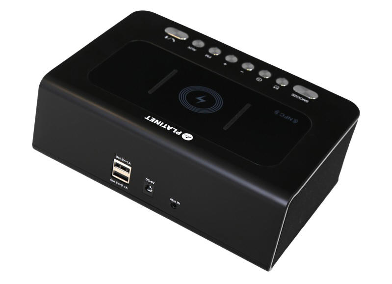 Platinet PMGQ10B – głośnik Bluetooth, radiobudzik i ładowarka