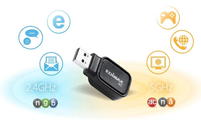 Edimax EW-7611UCB - dwupasmowy adapter USB Wi-Fi i Bluetooth