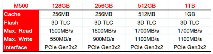 BIOSTAR M500 M.2 2280 PCI-Express NVMe SSD