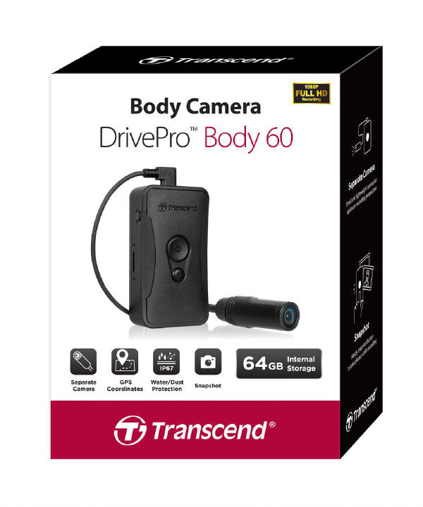 TRANSCEND DrivePro Body 60 - 10 godzin nagrywania