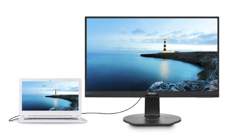 Philips - monitory 34 i 27-cali ze stacją dokującą do laptopa z USB-C