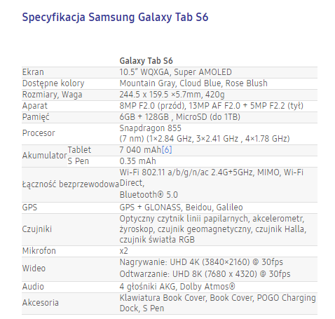 Samsung Galaxy Tab S6 - Moc PC w najlżejszej formie
