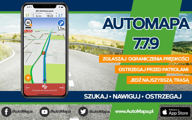 AutoMapa udostępnia narzędzie do aktualizacji ograniczeń prędkości