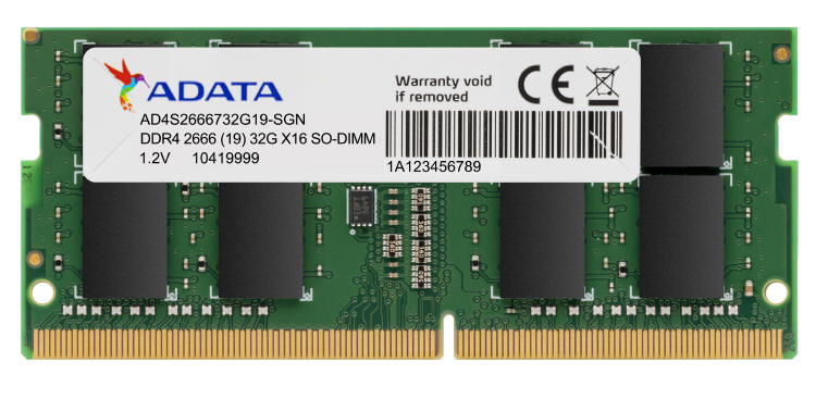 RAM ADATA DDR4 w wersji o pojemności 32 GB