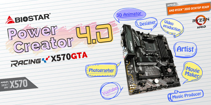 BIOSTAR RACING X570GTA dla AMD RYZEN 3000