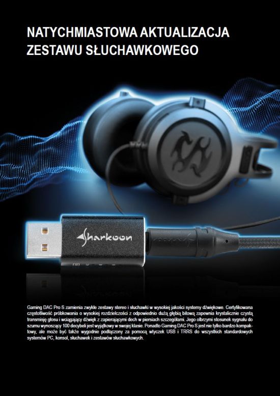 Sharkoon Gaming DAC Pro S – zewntrzna karta muzyczna