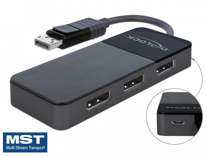 Delock 87737 - splitter umożliwi podłączenie trzech monitorów