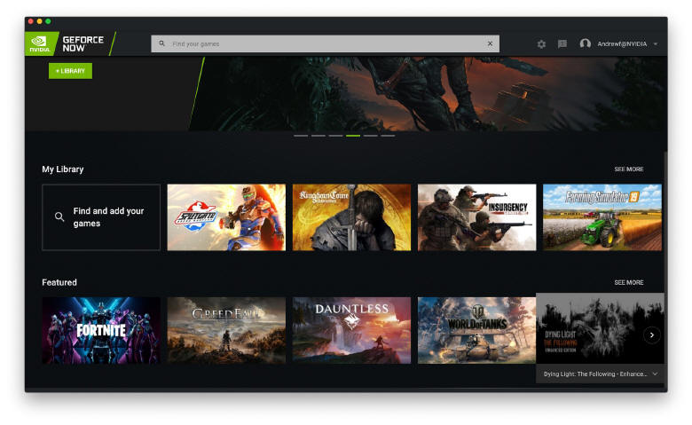 Interfejs GeForce NOW został przeprojektowany