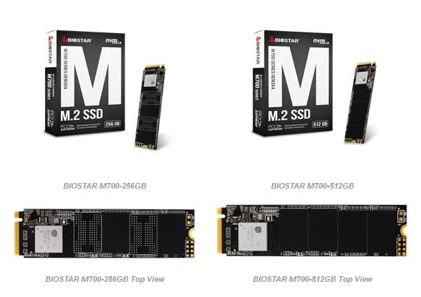 BIOSTAR - Nowe Dyski SSD M700 M.2 PCIe NVMe