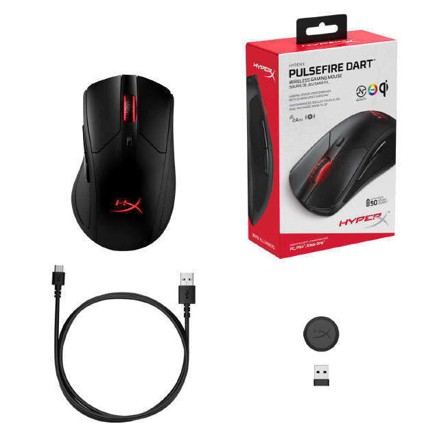 HyperX Pulsefire Dart - gryzo bez ogonka z technologi adowania Qi 