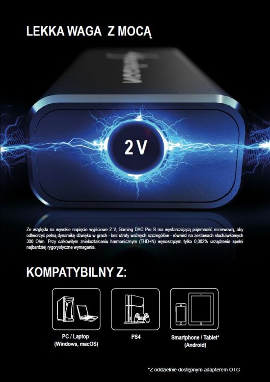 Sharkoon Gaming DAC Pro S – zewntrzna karta muzyczna