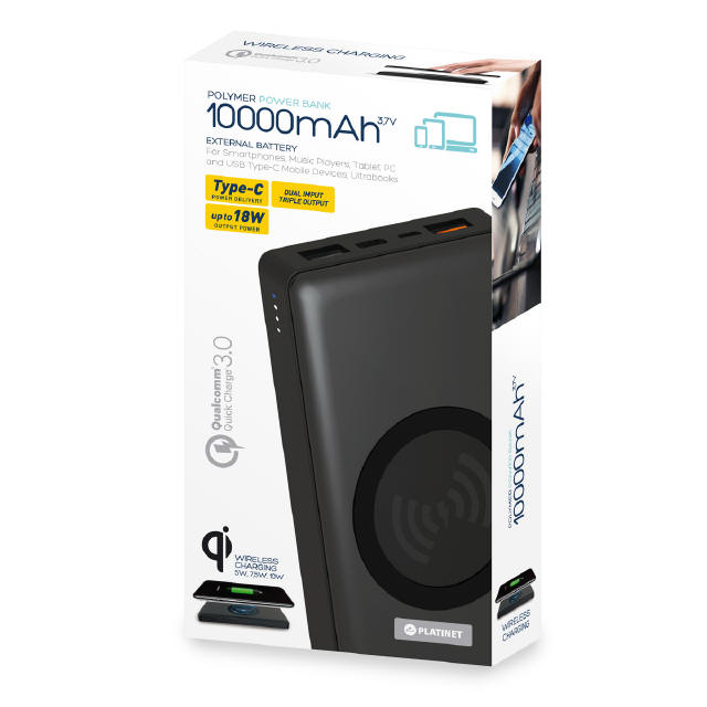 Platinet PRO – Powerbank z bezprzewodowym ładowaniem