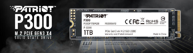 PATRIOT P300 - wydajny SSD M.2 PCIe w budetowym wydaniu