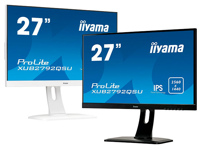 iiyama ProLite B2483HSU-B5/W5 w czarnej i białej wersji kolorystycznej