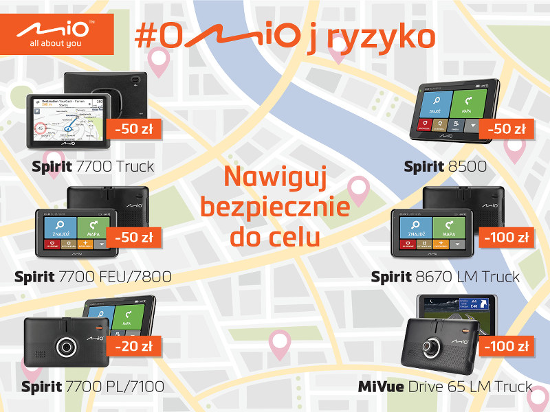 #oMioj Ryzyko i kup nawigacje Mio nawet o 100 zł taniej