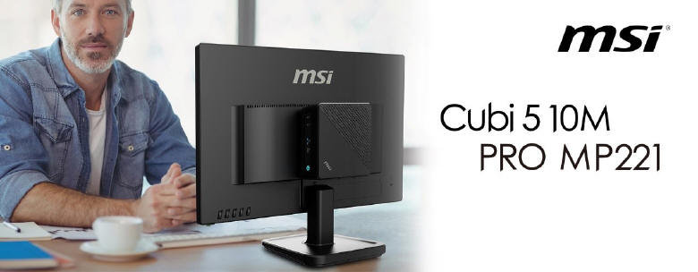 MSI - Mini-PC Cubi 5 i monitor PRO MP221