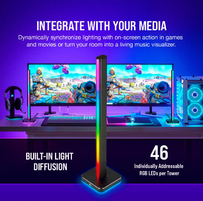 CORSAIR iCUE LT100 - nowe oświetlenie ambientowe