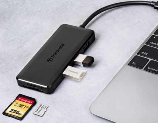 Transcend HUB5C - hub ze zczem USB-C