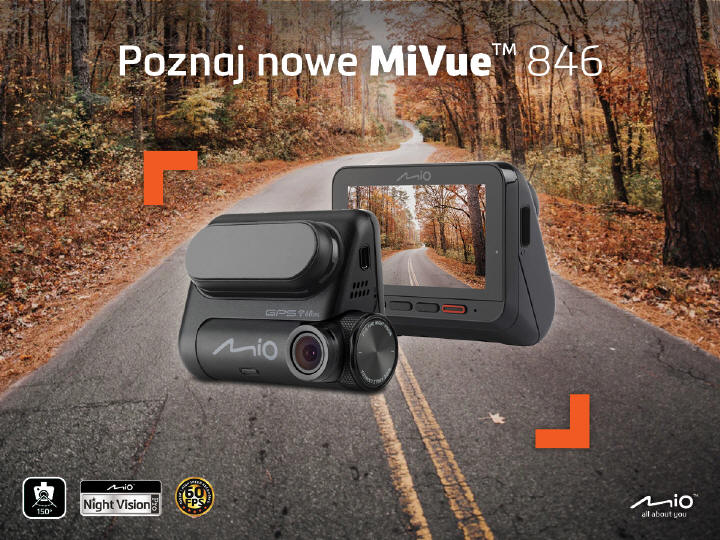 Mio MiVue 846 z dwoma trybami parkingowymi