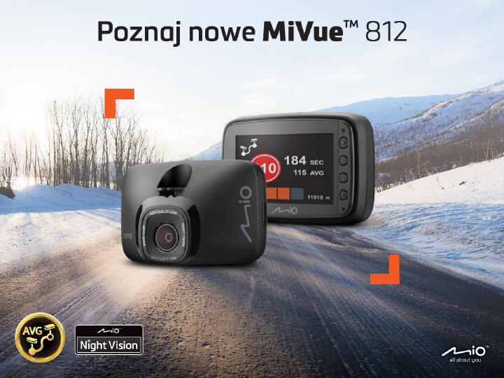 Mio MiVue 812 – nowy wymiar nagrań w 60 FPS