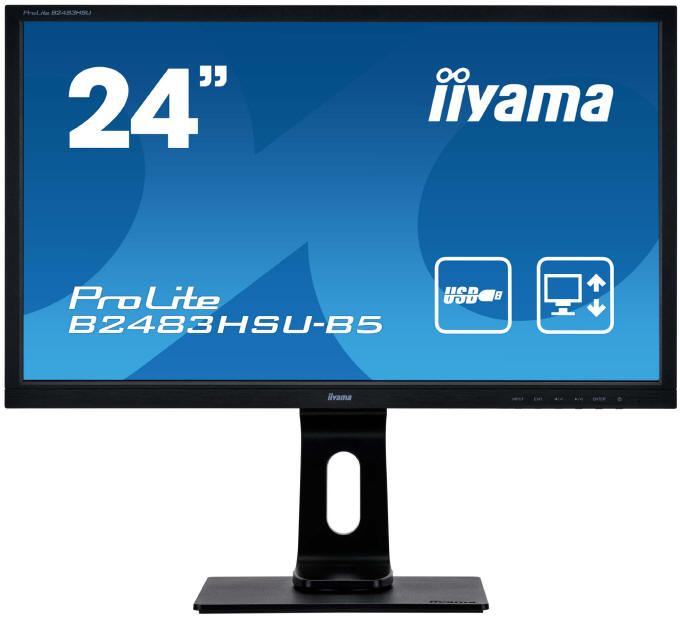 iiyama ProLite B2483HSU-B5/W5 w czarnej i białej wersji kolorystycznej