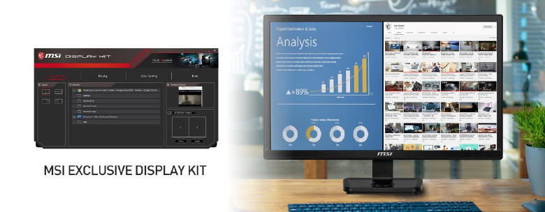 MSI - Mini-PC Cubi 5 i monitor PRO MP221