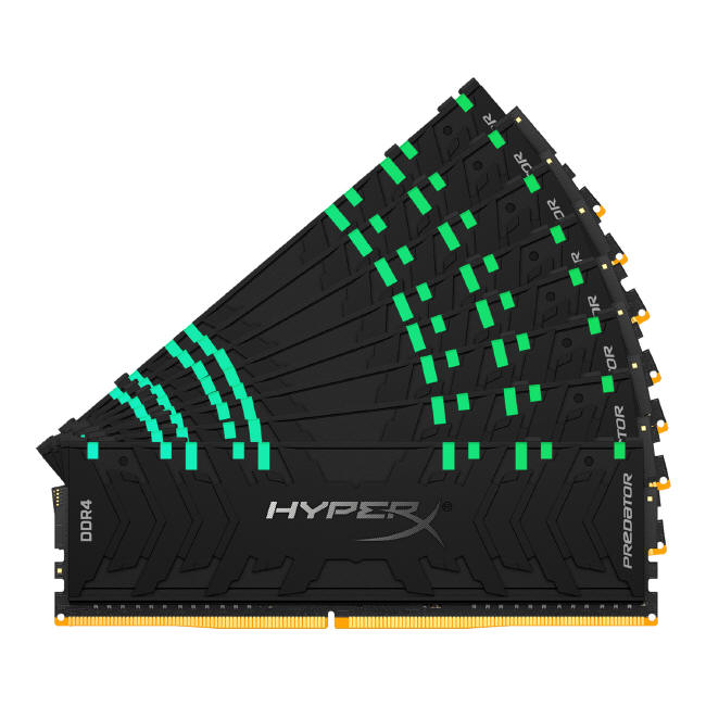 HyperX Predator DDR4 RGB i FURY DDR4 RGB opojemnoci do 256 GB