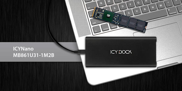 Icy Dock MB861U31-1M2B - zewnętrzna kieszeń na SSD M.2