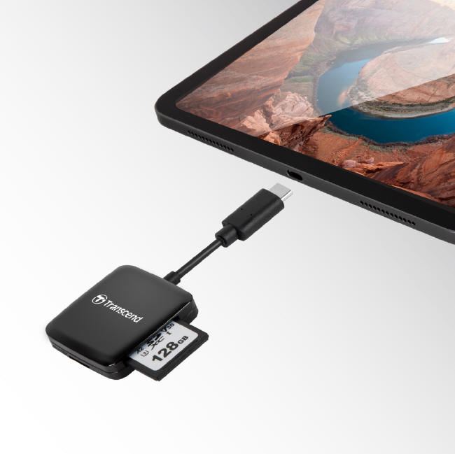 RANSCEND RDC3 - Kompaktowy czytnik kart pamięci z USB-C