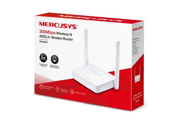 Mercusys MW300D – tani router z modemem ADSL2+