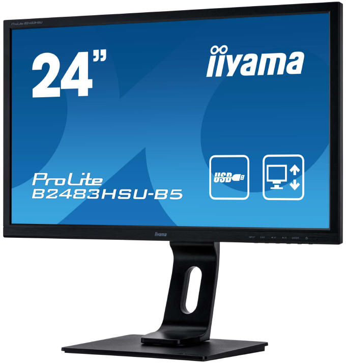 iiyama ProLite B2483HSU-B5/W5 w czarnej i białej wersji kolorystycznej
