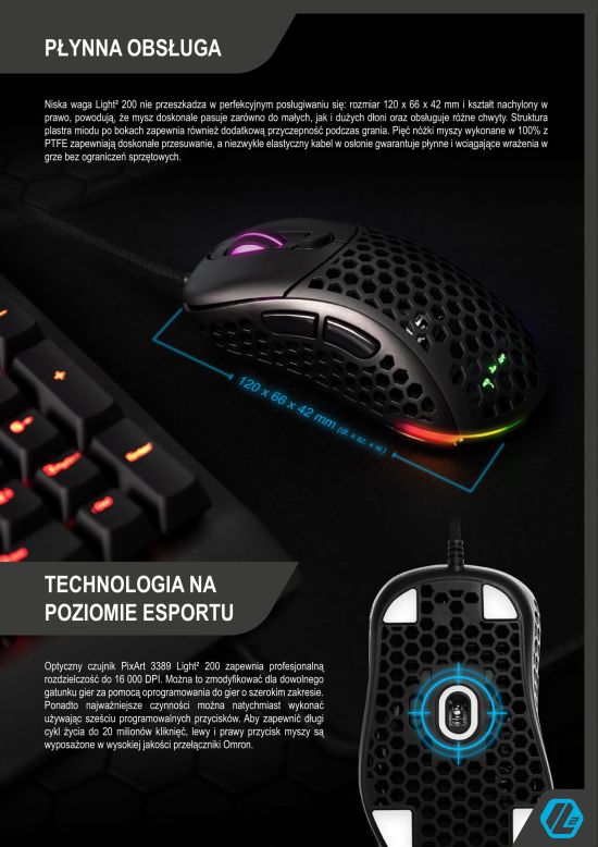 Sharkoon Light²200 – mysz do gier lżejsza niż piórko