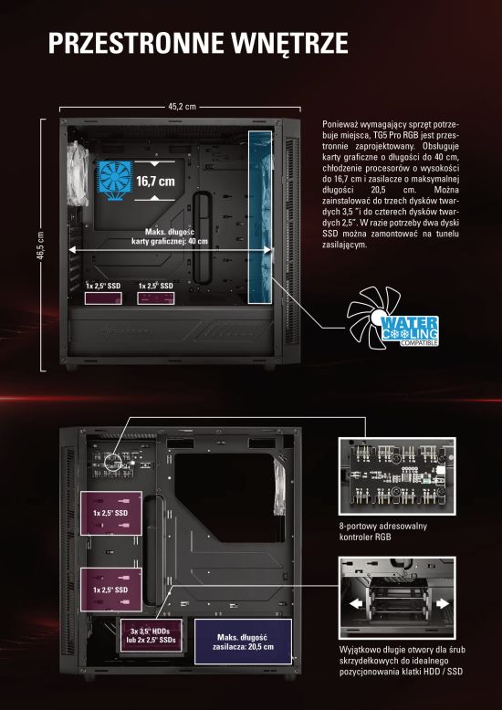 Obudowa Sharkoon TG5 RGB w wersji PRO