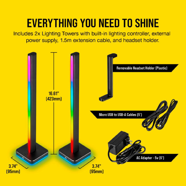 CORSAIR iCUE LT100 - nowe oświetlenie ambientowe
