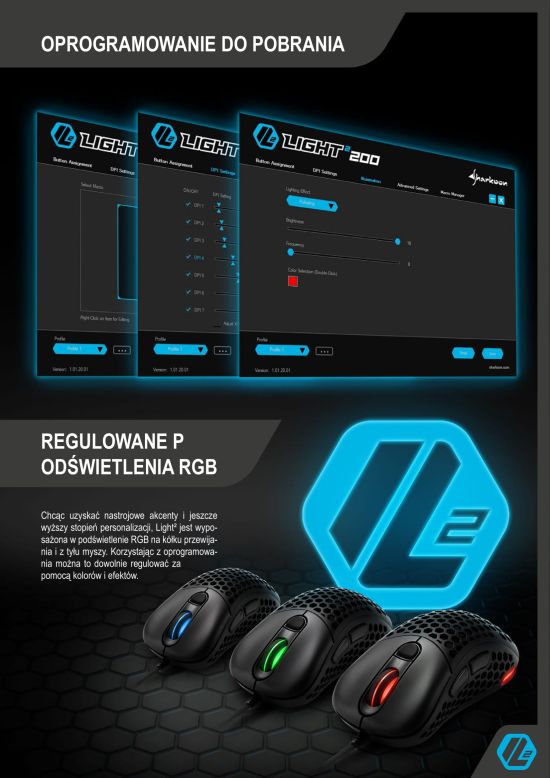 Sharkoon Light²200 – mysz do gier lżejsza niż piórko